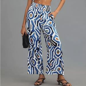 Anthropologie Saria Smocked Wide-Leg Pants by Maeve